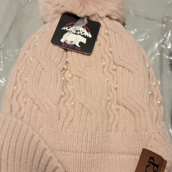 New in package pink and gray rhinestone beanie stocking cap each sold separately - Picture 13 of 13
